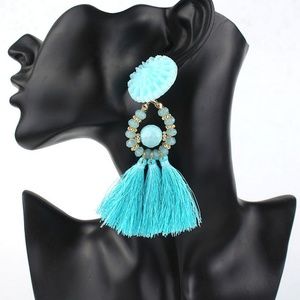 Earrings blue and Tiffany on 5th Ave